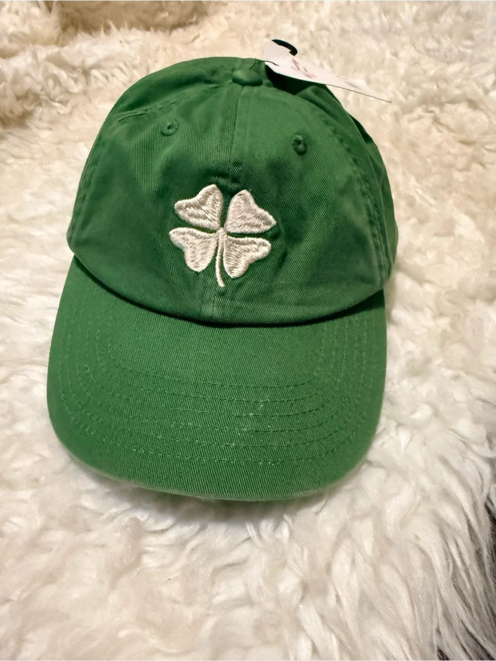 Lucky Brand Forest Green Clover Patch Baseball Hat